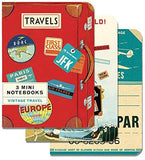 3 Mini Notebooks-Vintage Travel