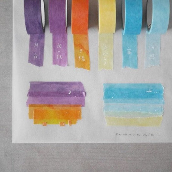 SAIEN Multi Color Washi Tape 6colors Set