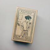 LA DOLCE VITA Rubber Stamp Postage Girl