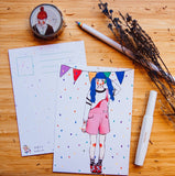 LA DOLCE VITA Postcard Celebration Girl