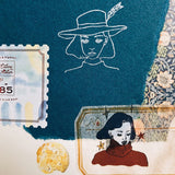 LA DOLCE VITA Rubber Stamp Travelling Girl