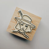 LA DOLCE VITA Rubber Stamp Travelling Girl