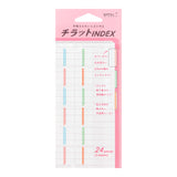 MD Index Label Chiratto Pattern Color