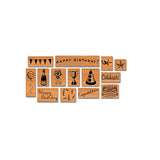 CAVALLINI Rubber Stamp Set in Tin Celebrations