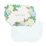 MIDORI Card Laser Cutting Flower Blue