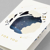 MIDORI Card with Window Starry Sky
