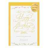 MIDORI Card Letterpress Printing Birthday Words/Happy Birthday