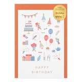 MIDORI Card Letterpress Printing Birthday Congratulation/Party Motifs
