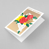 MIDORI Card Color Foil Stamping Bouquet