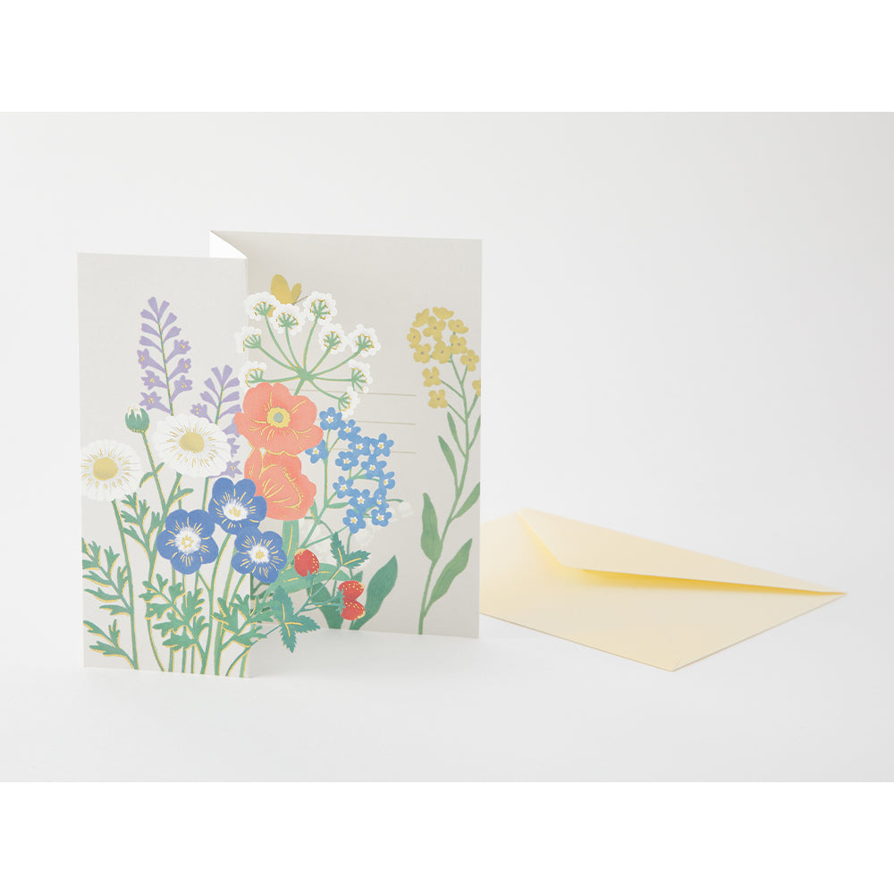 MIDORI Decorative 3D Greeting Card Wildflower