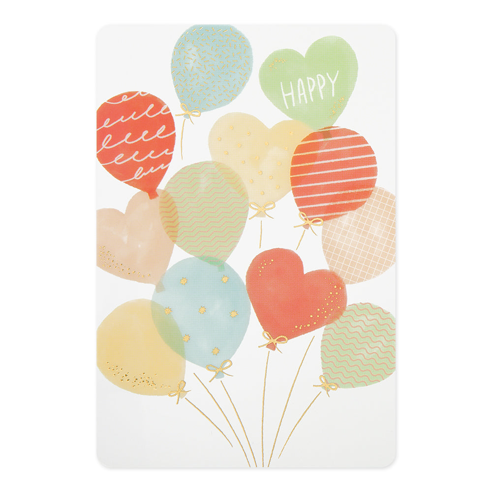 MIDORI Greeting Card Transparent Balloon