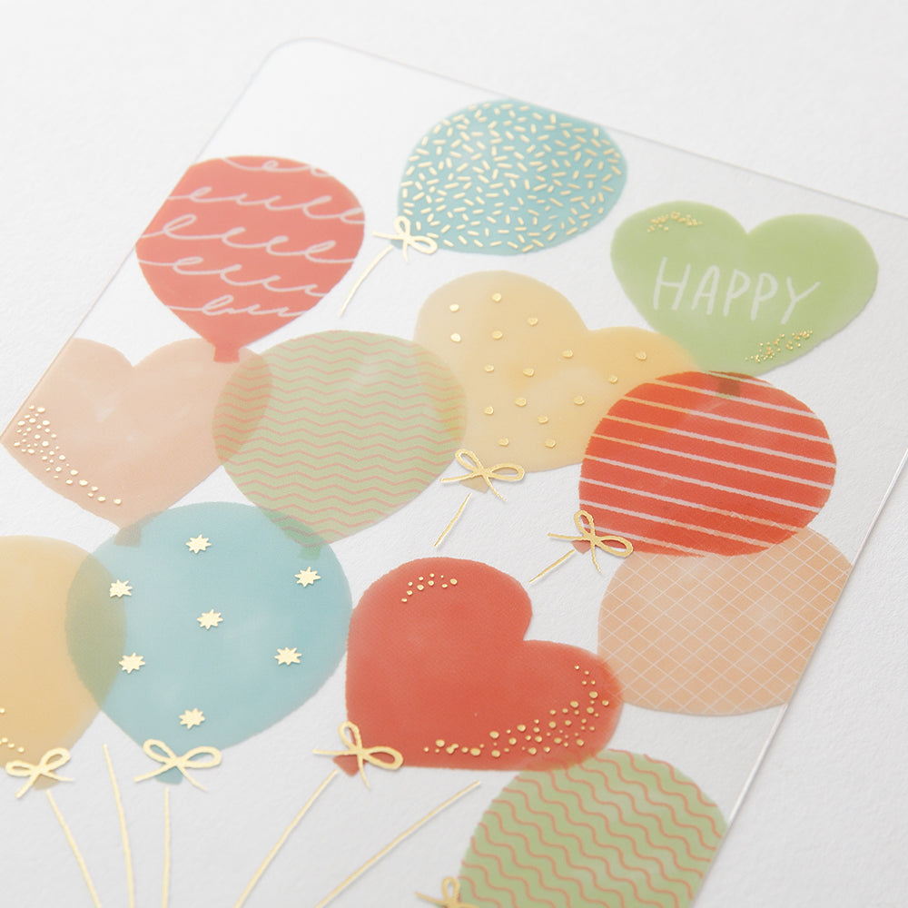 MIDORI Greeting Card Transparent Balloon