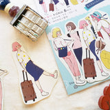 STARLULULU Little Travel Girl Sticker Set of 6x