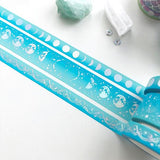 PapergeekCo Washi Tape Lunar Magic-Aqua Blue