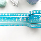 PapergeekCo Washi Tape Lunar Magic-Aqua Blue