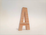 Natural Wood Handcrafted Letter-A