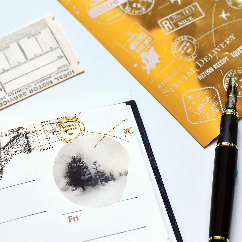 MU Craft Foil Print-On Sticker Postage 006