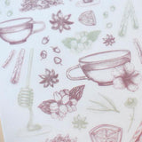 MU Craft Print-On Sticker Tea Time 052