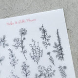 MU Craft Print-On Sticker Herbs & Wild Flower 055