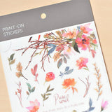 MU Craft Print-On Sticker Flowers Red & Pink 069