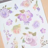 MU Craft Print-On Sticker Violet Roses 071