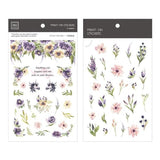 MU Craft Print-On Sticker Pink & Purple Flower 083