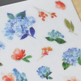 MU Craft Print-On Sticker Blue Hydrangea 086