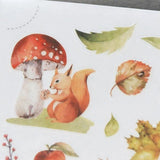 MU Craft Print-On Sticker Mushrooms & Ferns 094