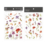 MU Craft Print-On Sticker Red & Purple Flowers 158