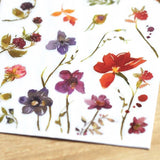 MU Craft Print-On Sticker Red & Purple Flowers 158