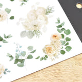 MU Craft Print-On Sticker White Flowers 169