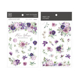 MU Craft Print-On Sticker Violet Flowers 171