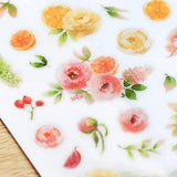 MU Craft Print-On Sticker Flowers & Fruits 172