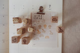 BIG HANDS Handcrafted Rubber Stamp Daily Set 4