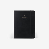 MOSSERY Medium Wire-O Notebook-Hardcover Black Hide
