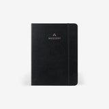 MOSSERY Refillable Wire-O Undated Planner Weekly Horizontal - Black Hide