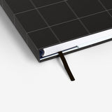 MOSSERY Medium Wire-O Notebook-Hardcover Black Plaid