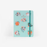 MOSSERY Refillable Wire-O Undated Planner Weekly Vertical - Blossom Cats