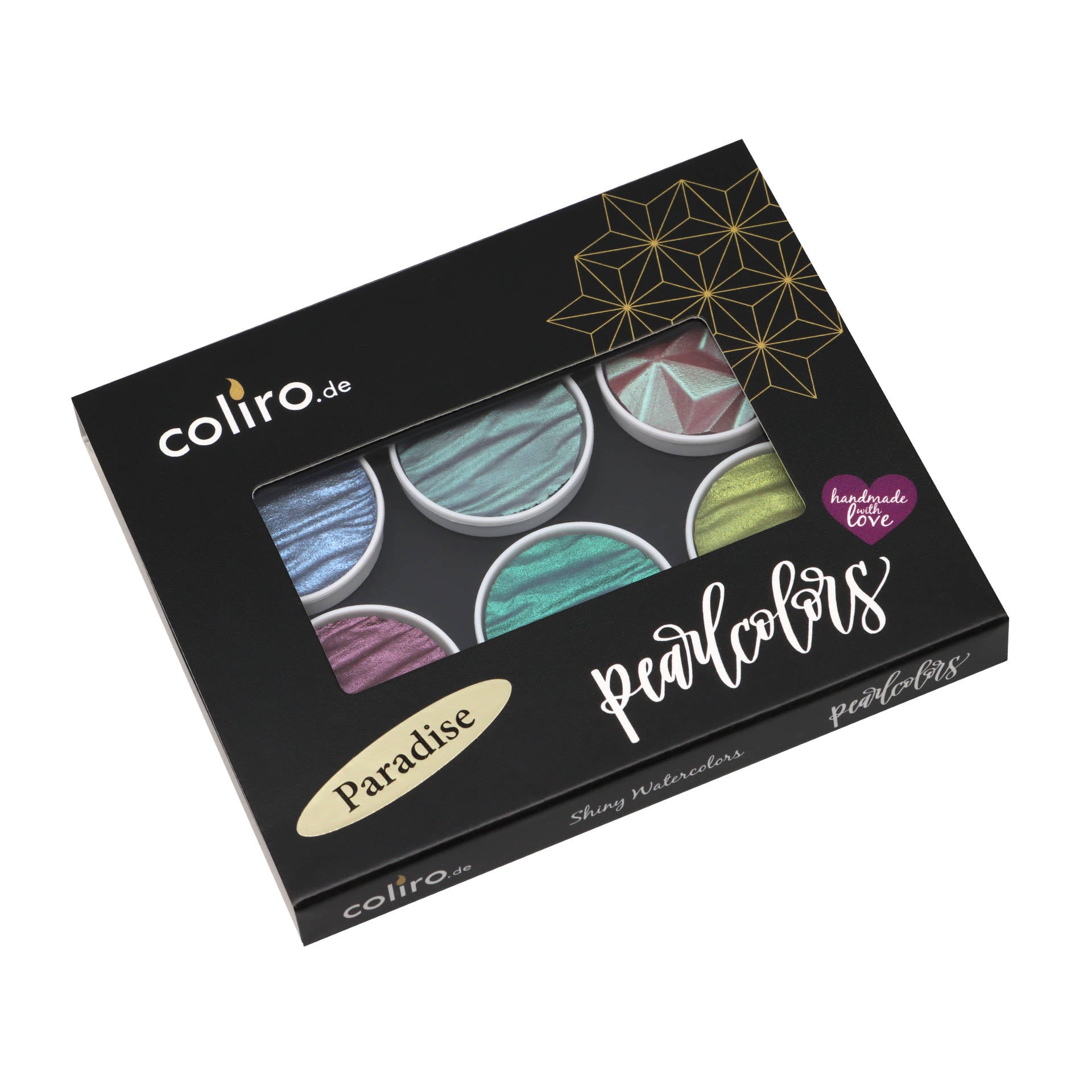 COLIRO FINETEC Pearl Color Set 6 Colors 30mm Metal Case Paradise