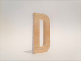 Natural Wood Handcrafted Letter-D