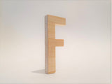 Natural Wood Handcrafted Letter-F
