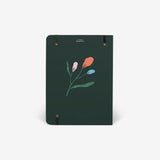 MOSSERY Half Year Planner+Notebook Hardcover-Horizontal Dotted-Flower Piece 077