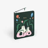 MOSSERY Half Year Planner+Notebook Hardcover-Horizontal Dotted-Flower Piece 077