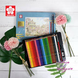 SAKURA Water Colored Pencils 24Colors Set