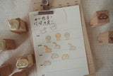 BIG HANDS Handcrafted Rubber Stamp Daily Set 4
