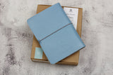 Leather Journal Cover Passport Baby Blue