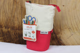 DELDE Slide Pen Pouch Natural Red