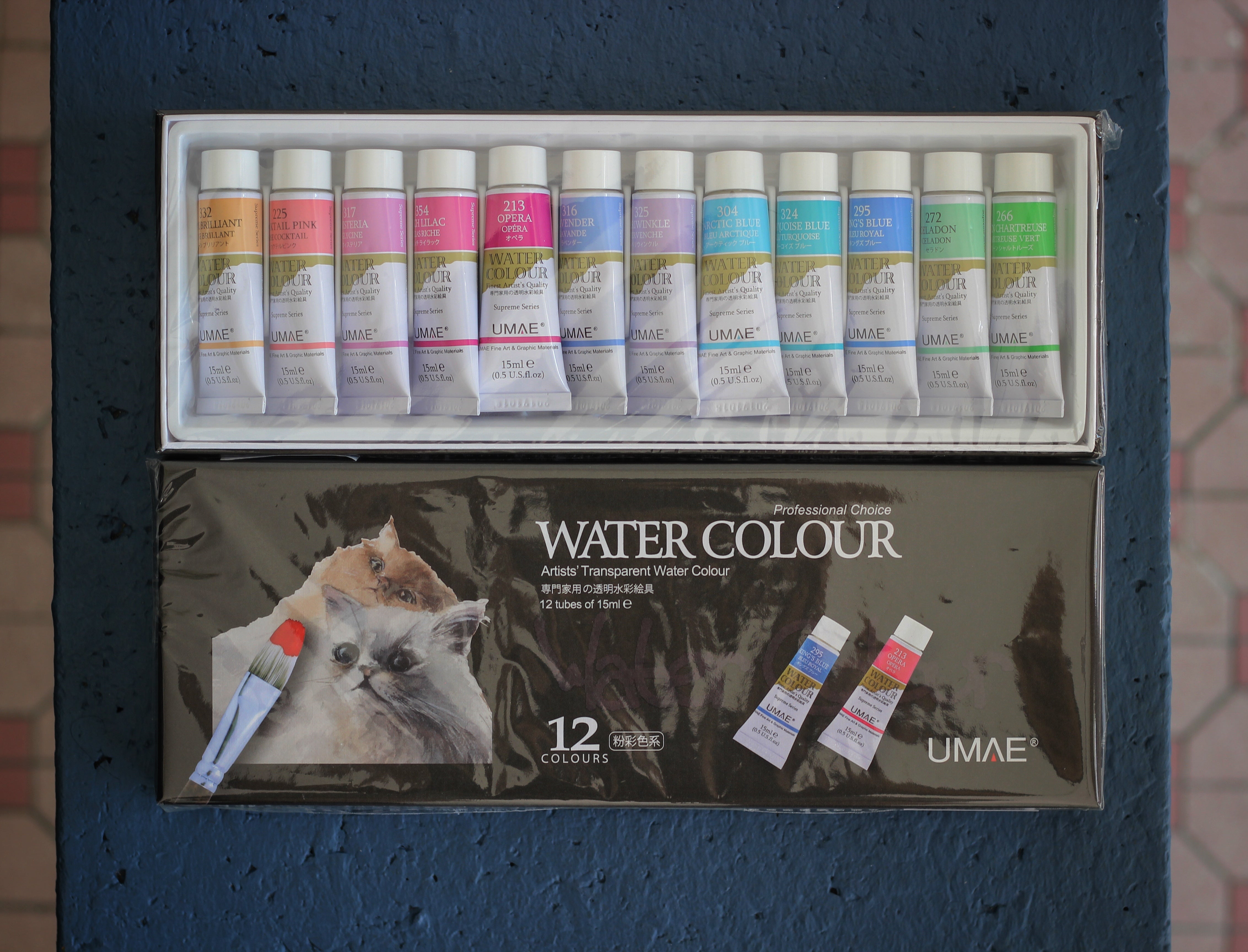 UMAE Professional Choice Watercolor 12 Colors Set