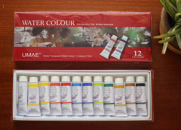 UMAE Introduction Watercolor 12Colors Set – WRITER Stationery Store