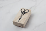 100 PROOF PRESS Wooden Rubber Stamp Fancy Sewing Scissors